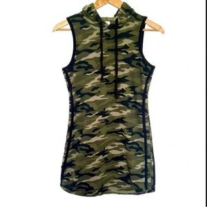 32. No boundaries, sleeveless camo dress with hood